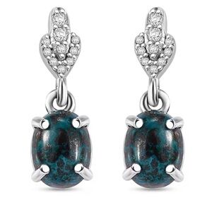 NWT Premium Table Mountain Shadowkite Earrings w/White Zircon in .925 Sterling